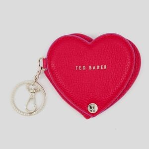 TED BAKER L❤️VE Heart Mirror Red Leather Keychain